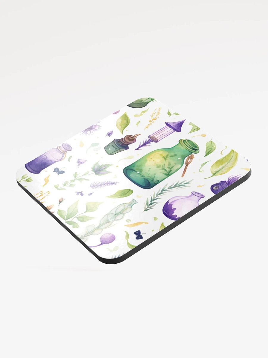 Glossed Cork Coaster 🟩 🟪 Fascinating Watercolor Pattern - Motif 12 product image (3)