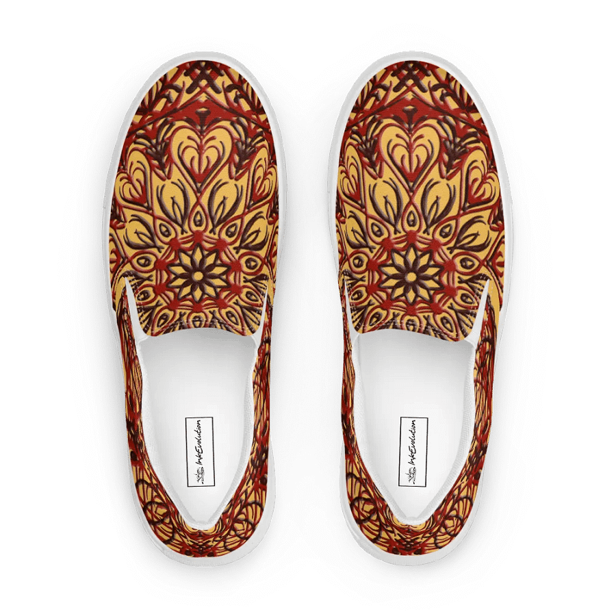 Radiant Red Mandala Slip-Ons product image (6)