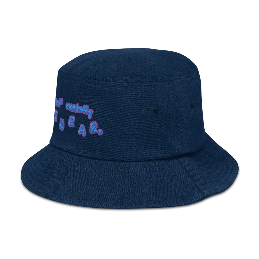 *not* mentally linear (violet) denim bucket hat product image (3)