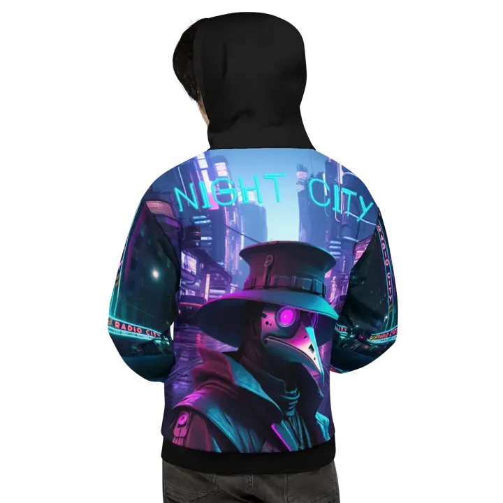 Cyberpunk Retro Neon City Hoodie product image (1)