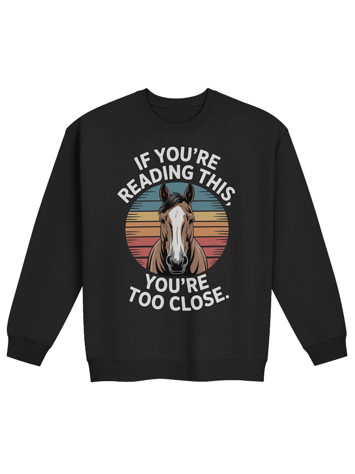 Personal Space Horse Warning Crewneck - Equestrian Boundaries product image (2)