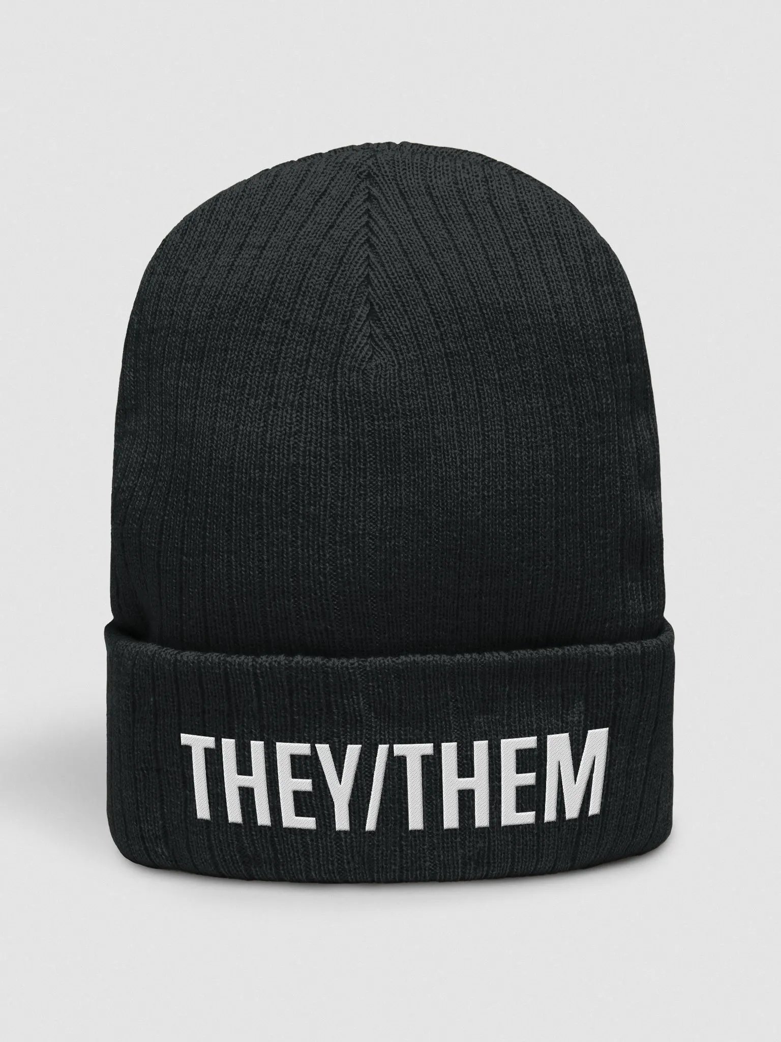 Eco-Friendly Atlantis Ribbed Beanie They/Them product image (1)