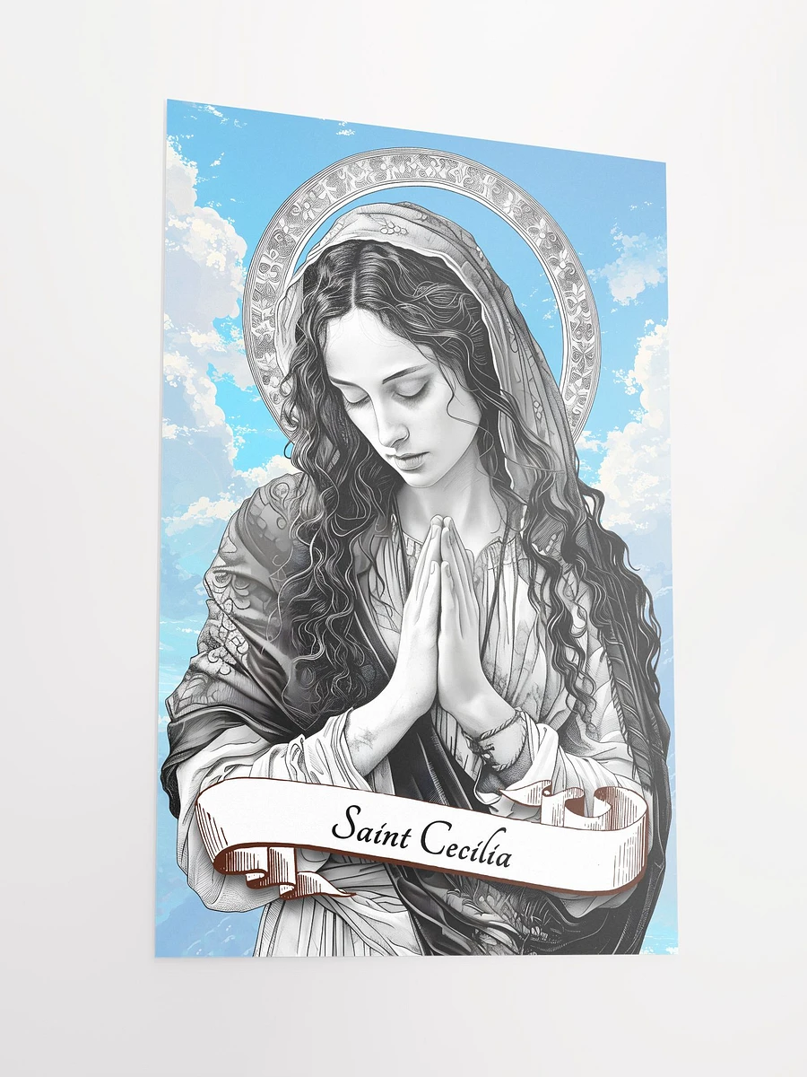 Saint Cecilia Patron Saint of Musicians, Composers, Musical Instruments Makers, Poets, Church Music, Blind People, Singers, Artists, Matte Poster product image (4)