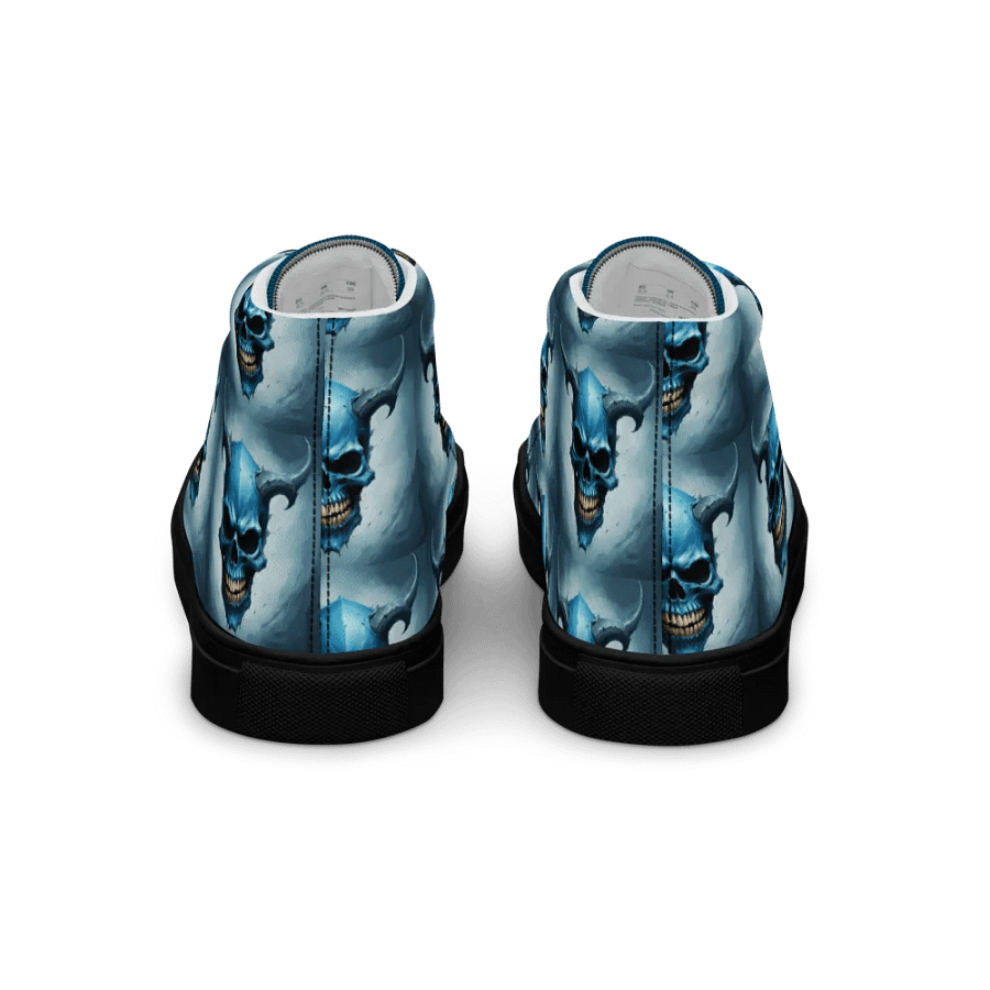 Blue Skull Grid Men's High Tops product image (5)