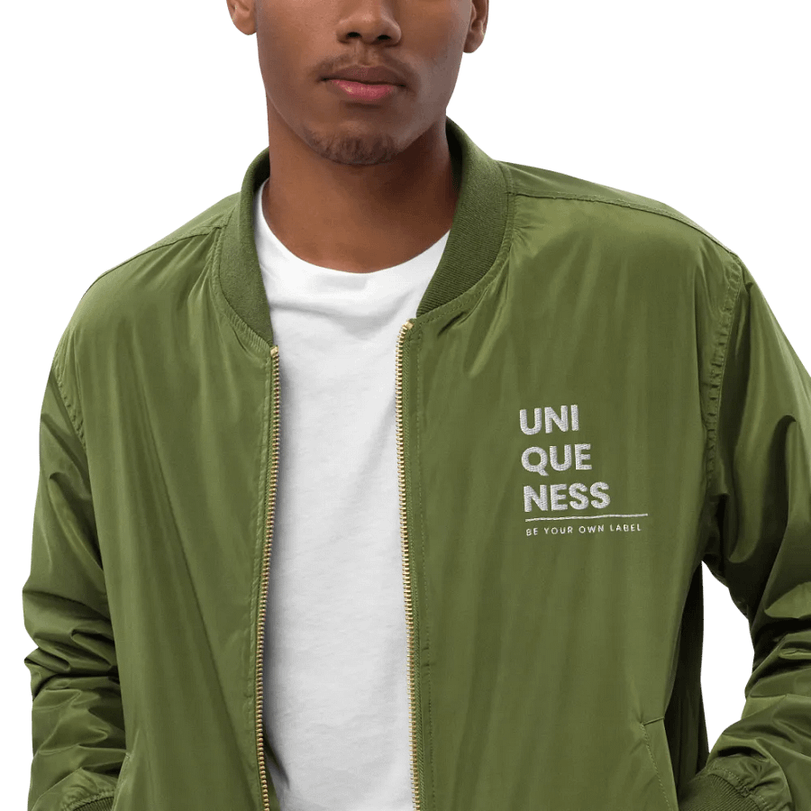 UNIQUENESS Premium Recycled Unisex Bomber Jacket product image (8)