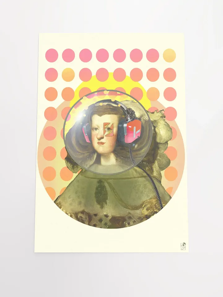Queen of Space by Frank Fonik (AM/FM Radio Headphone) , Techno EDM Matte Paper Poster product image (1)