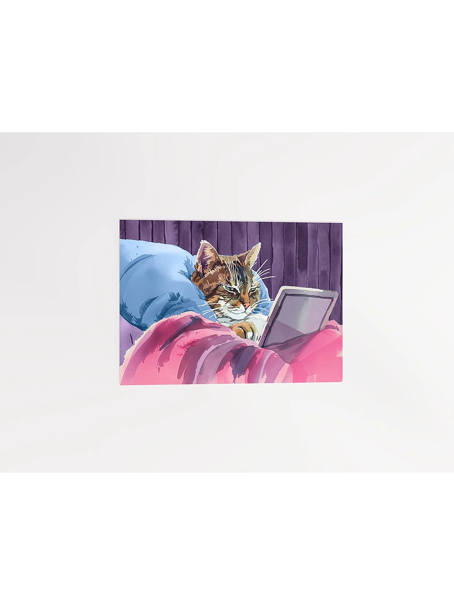 21st Century Digital Cat – Fun Feline Matte Poster product image (2)