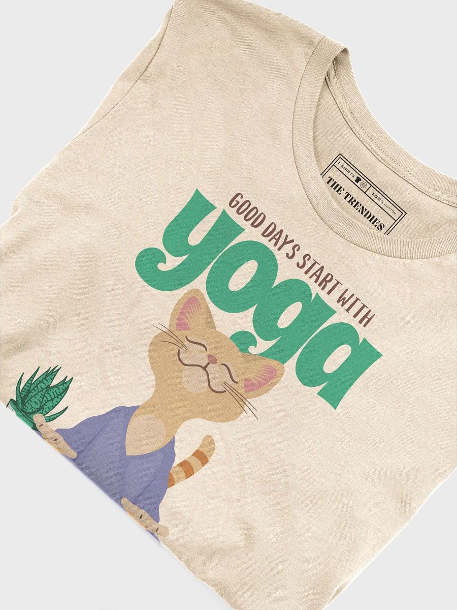 Good Days Start With Yoga Cat T-Shirt product image (3)