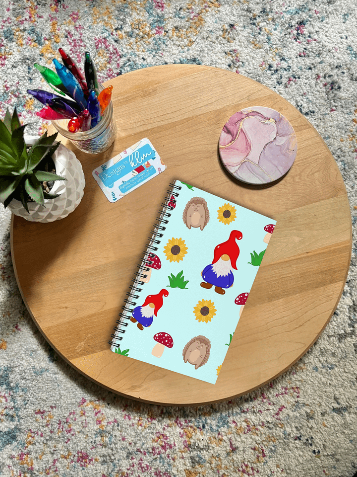 Gardening with my Gnomies Pattern Spiral Journal product image (1)