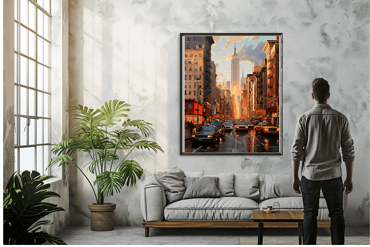 NYC Street Sunset Art product image (2)
