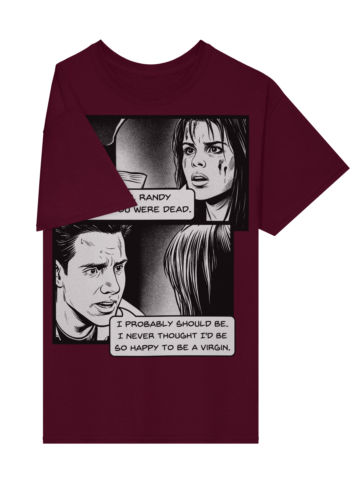 Scream inspired I Never Thought I'd Be So Happy To Be A Virgin T-Shirt product image (37)