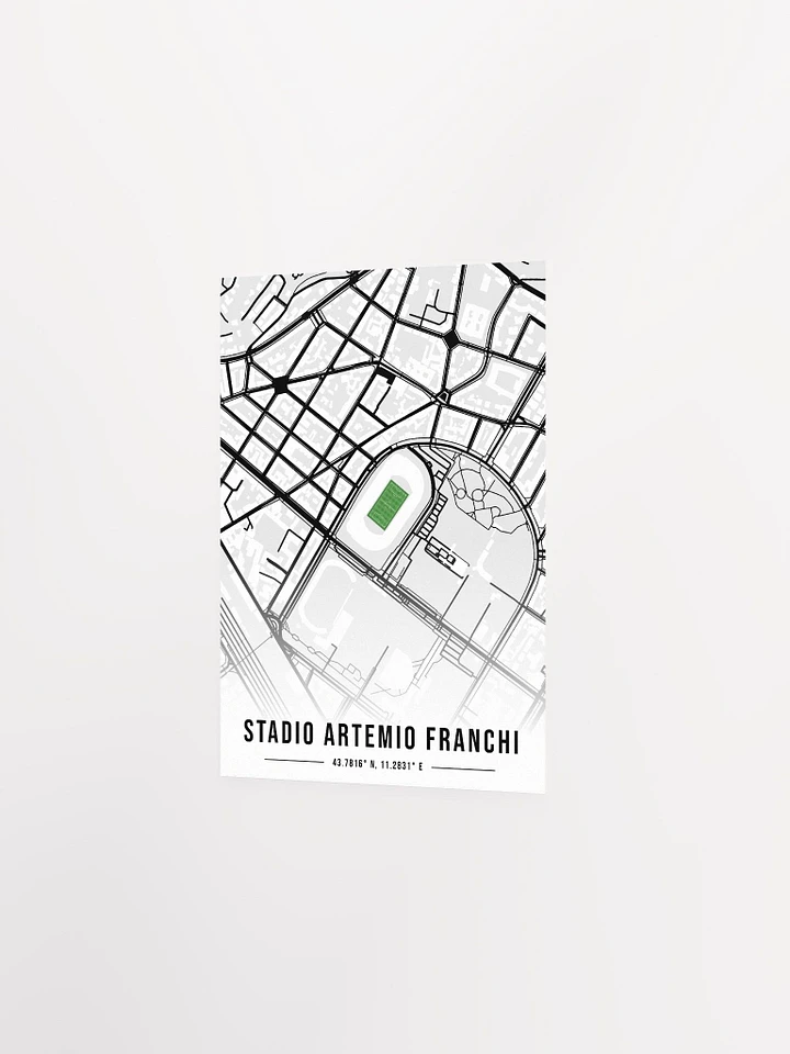 Stadio Artemio Franchi Map Design Poster - WHITE product image (2)
