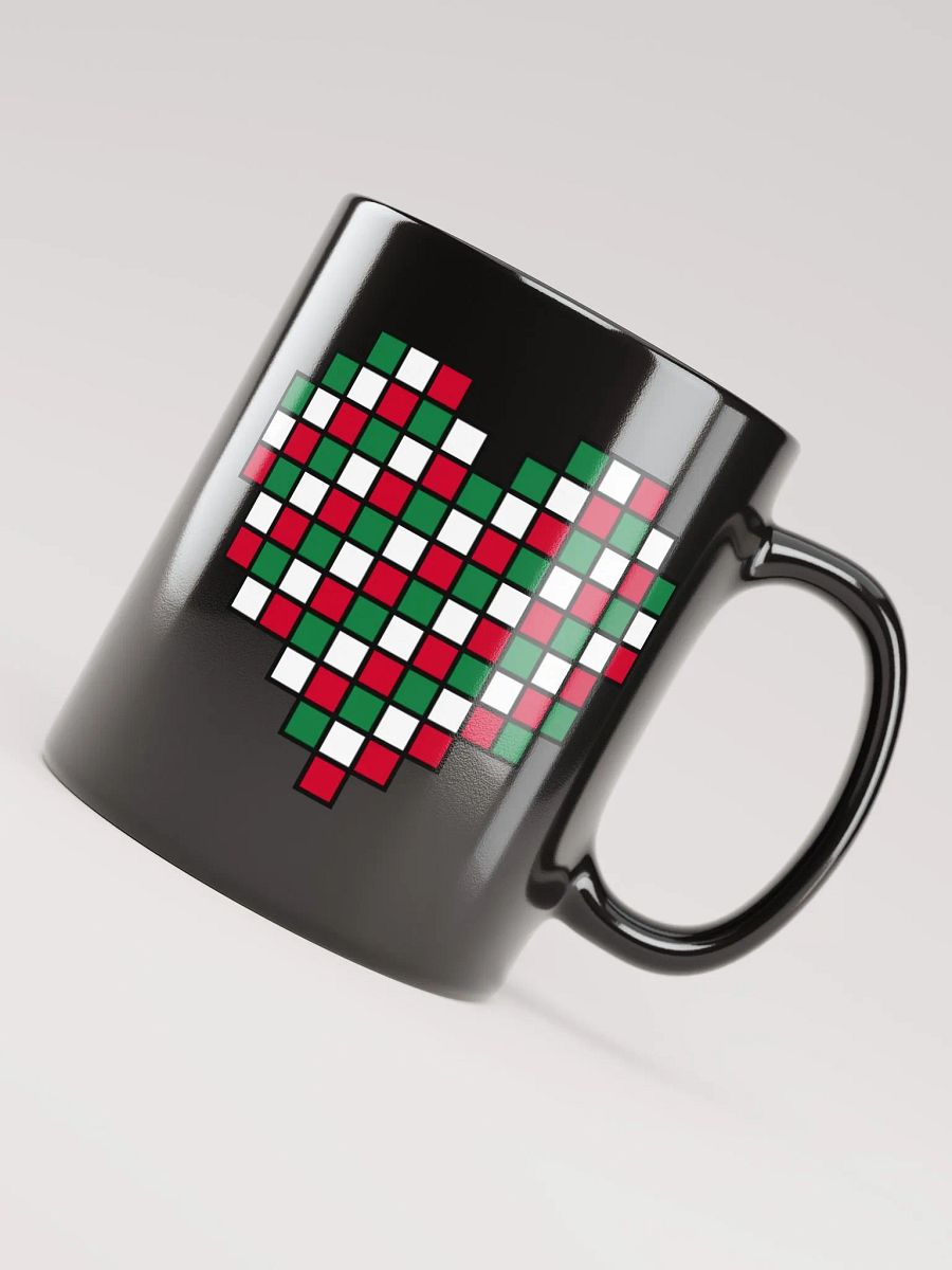Candy Cane Heart Black Glossy Mug product image (4)