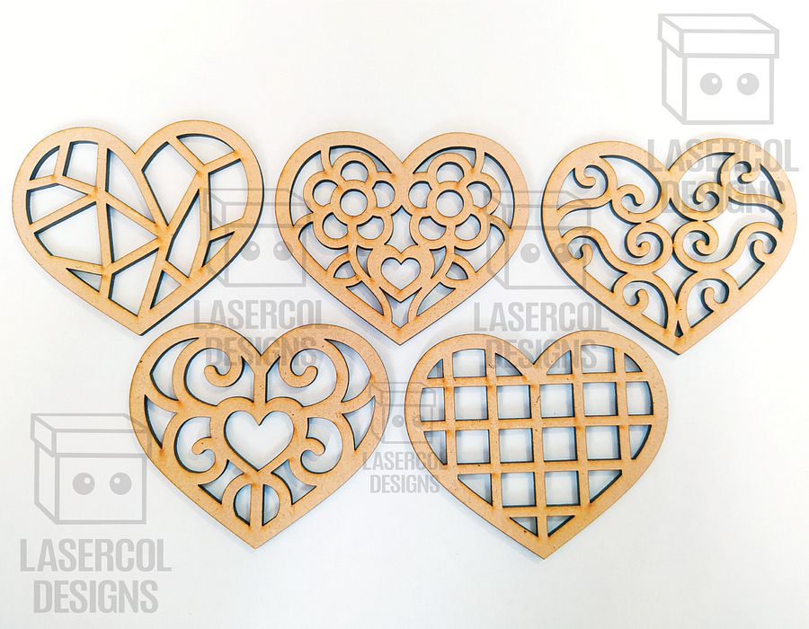 Hearts Set 1 - Laser Cut Files product image (4)
