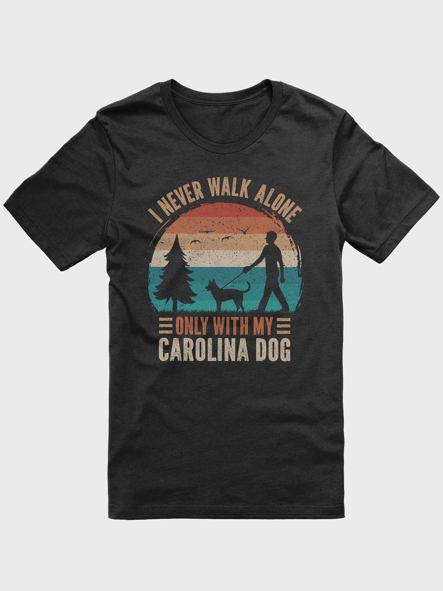 Carolina Dog Walking DAD Retro Vintage Sunset Silhouette Shirt product image (2)