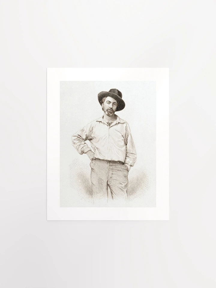 Walt Whitman Steel Engraving by Samuel Hollyer (1854) - Print product image (1)