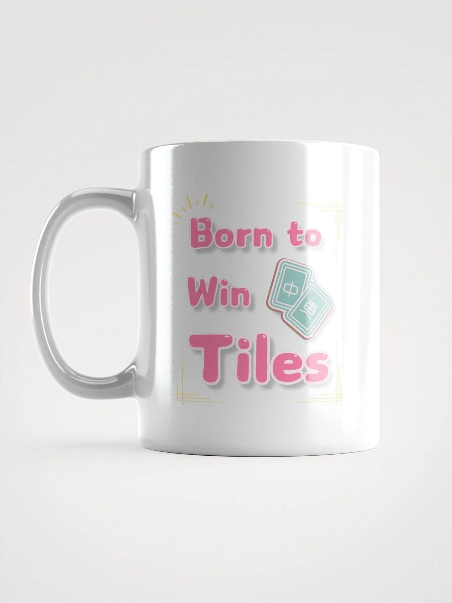 Funny mahjong_born to win tiles white coffee mug product image (12)