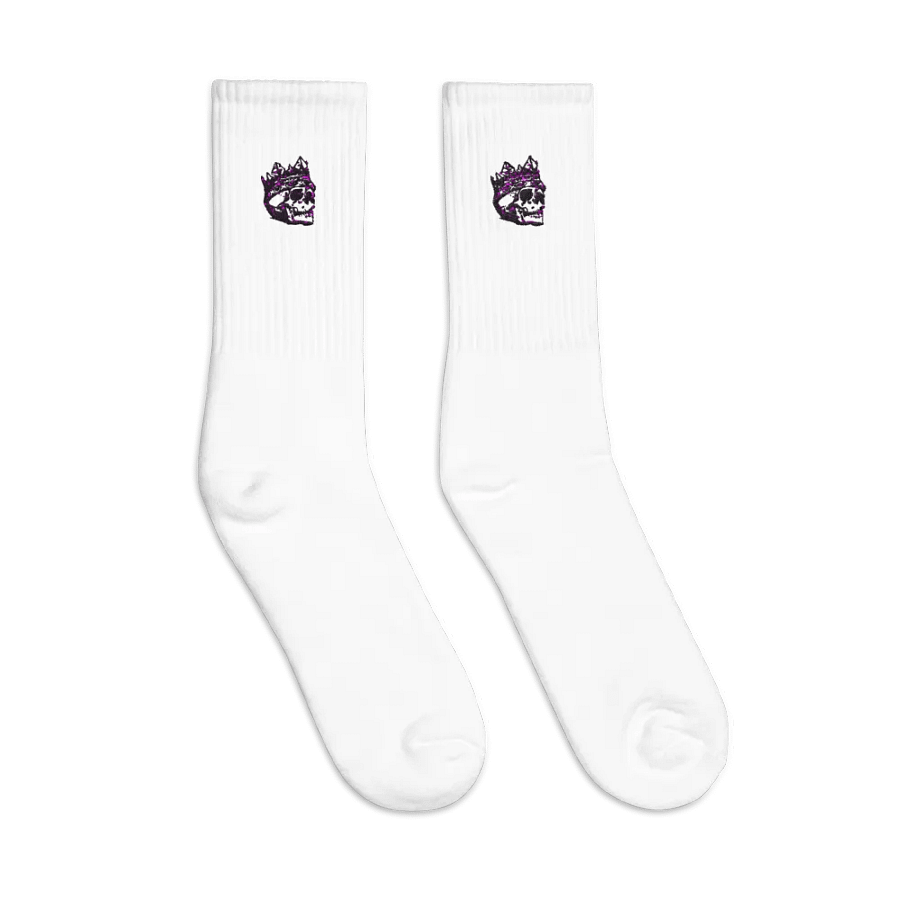 King Skull Embroidered Crew Socks product image (3)