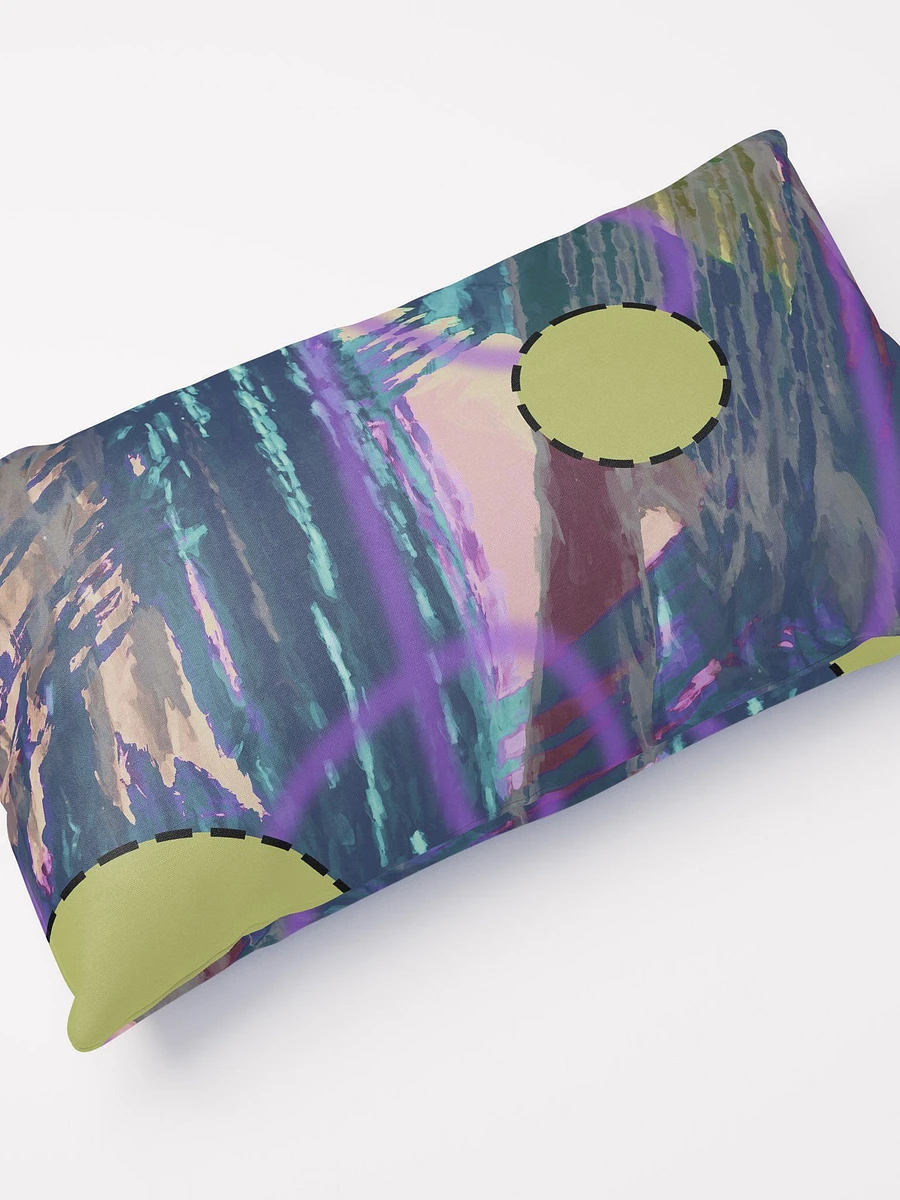 Blue Green Splatter Doodle Throw Pillow product image (11)