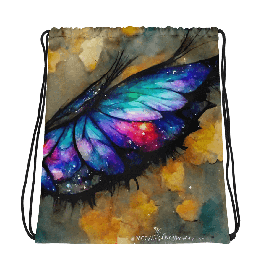 Cosmic Butterfly Drawstring Bag product image (1)