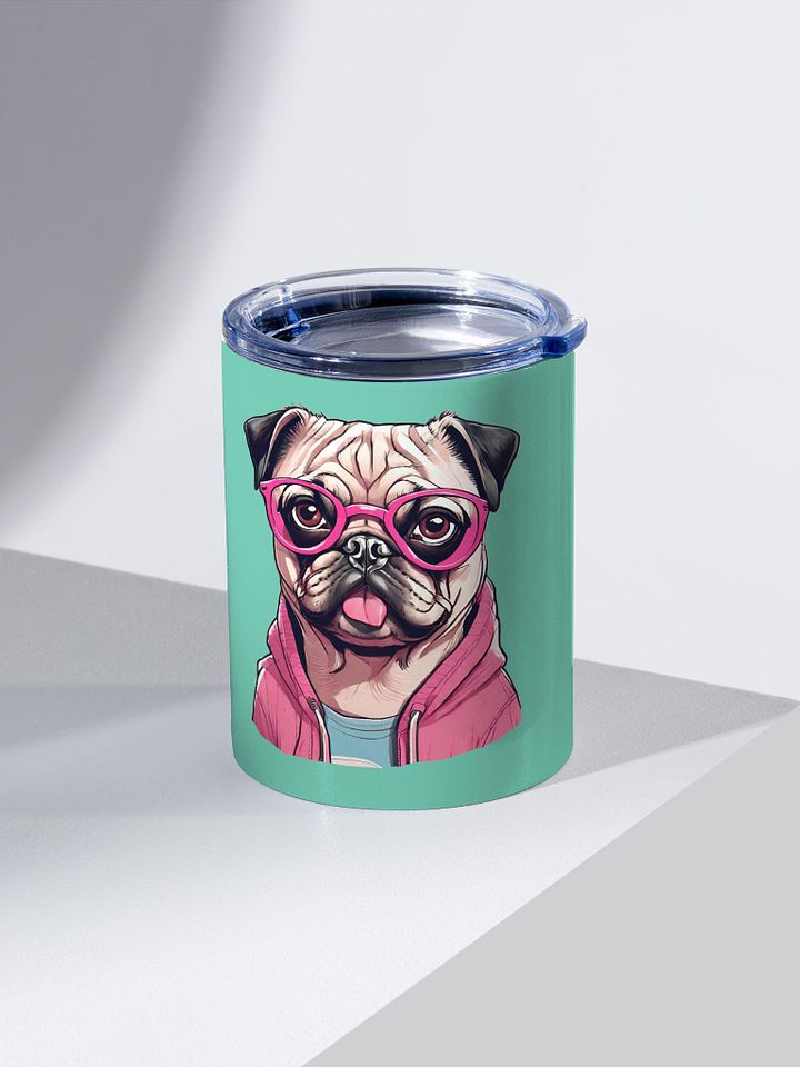 Geeky Pug 10oz Stainless Steel Tumbler product image (2)
