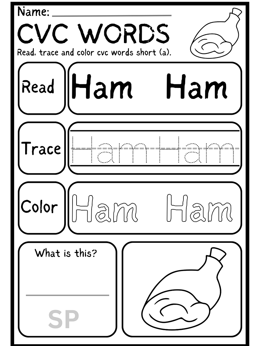 short e cvc words Worksheets PDF product image (3)