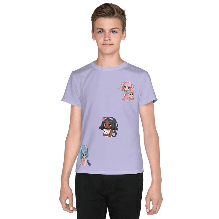 Cat-tastic All-Over Print Youth T-Shirt product image (1)