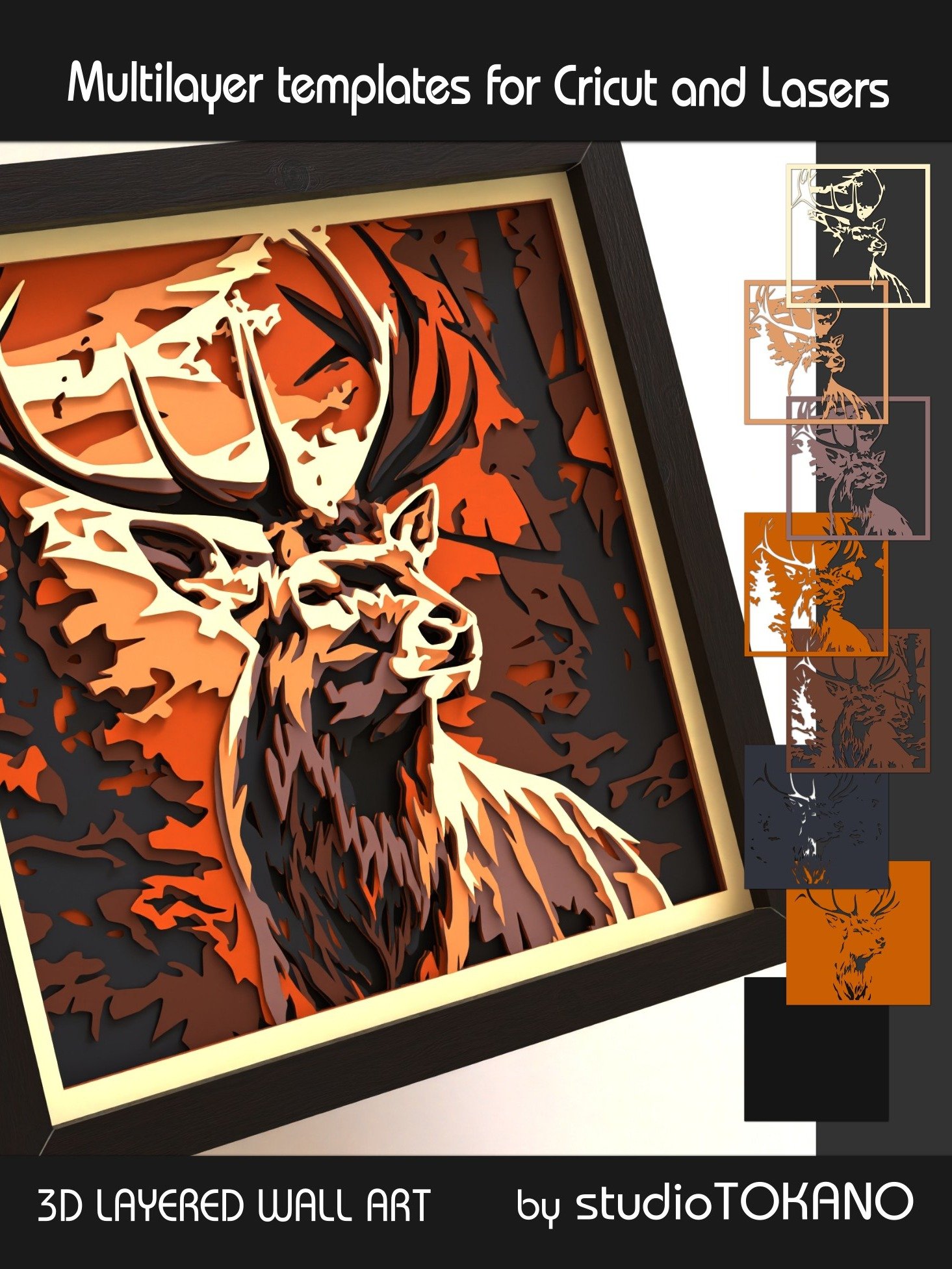 Deer Multi layered Shadowbox product image (7)