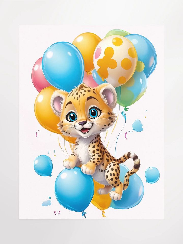 Cheetah Cub - Poster - Nursery-Kids Room - Medium Size 18x24 Inches product image (1)