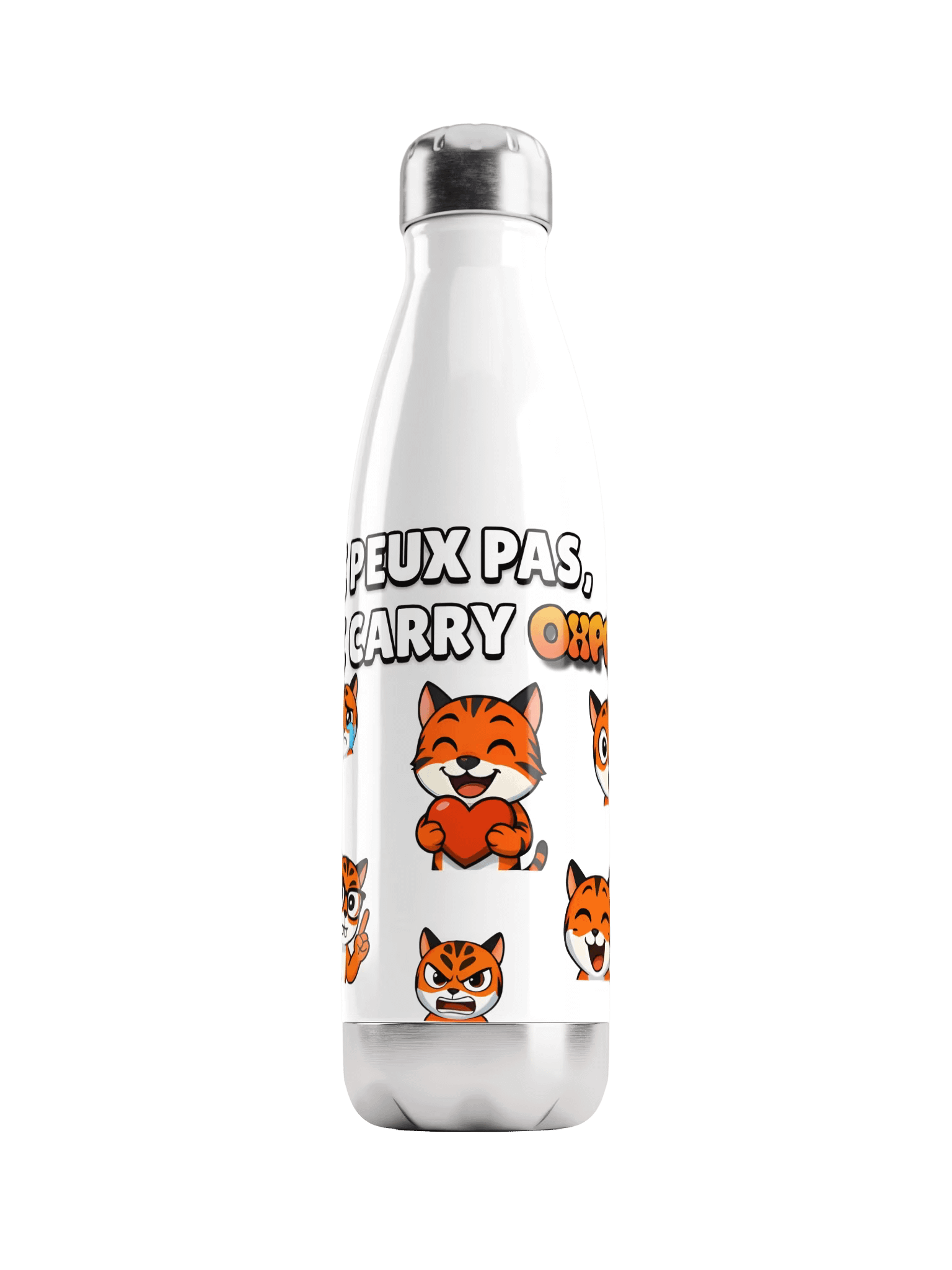 Gourde en acier inoxydable "Je peux pas, je carry Oxpros" product image (6)