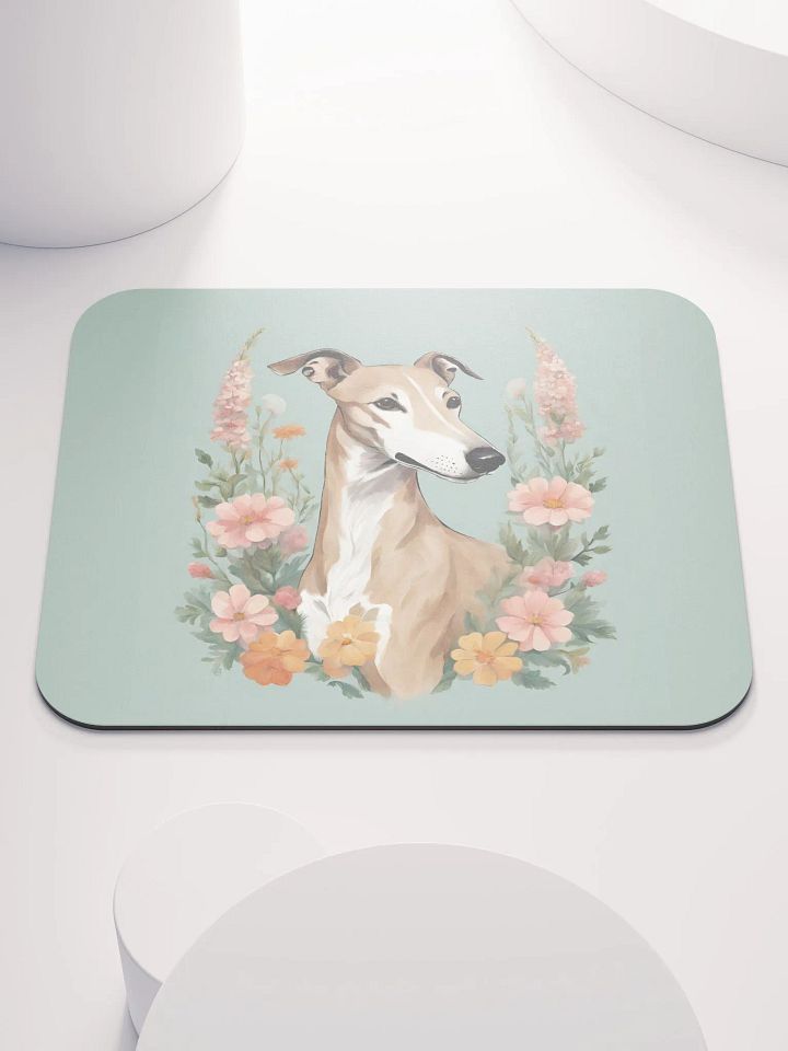 Floral Greyhound Mouse Pad product image (2)