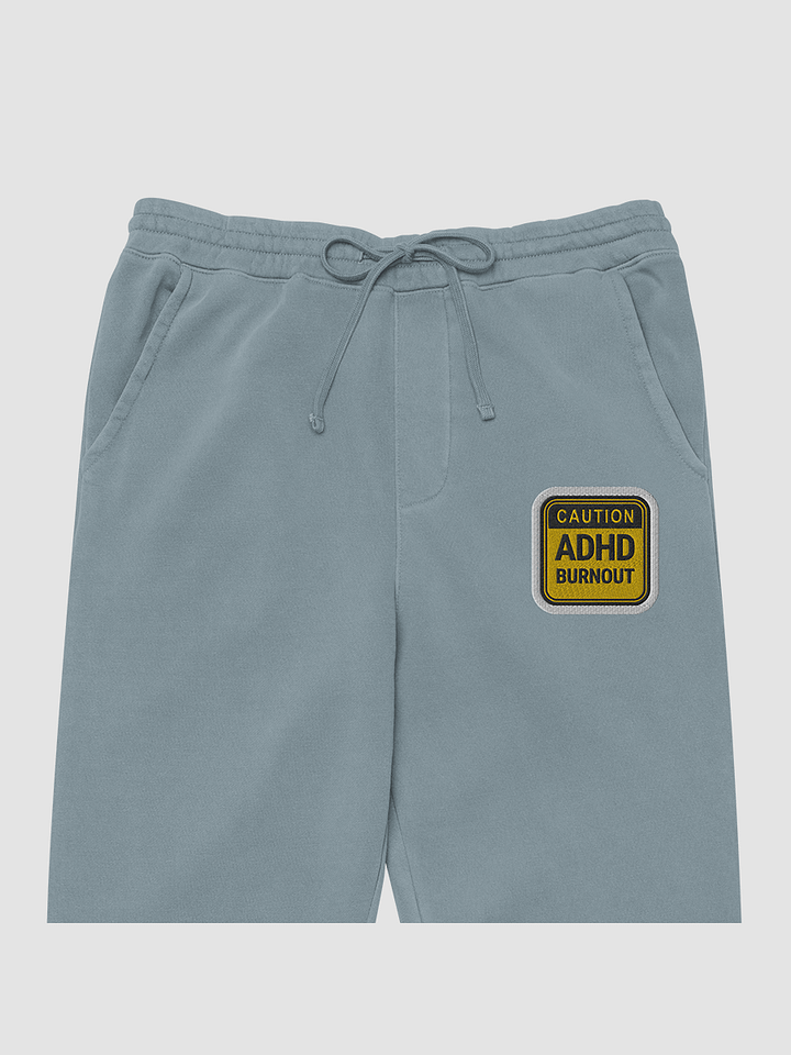 CAUTION: ADHD BURNOUT pigment-dyed sweatpants (bubble design) product image (1)