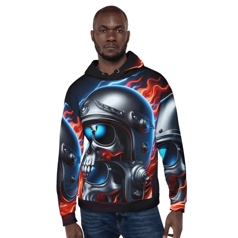 Winged Skull Intensity - Unisex Skull Hoodie #49 product image (6)