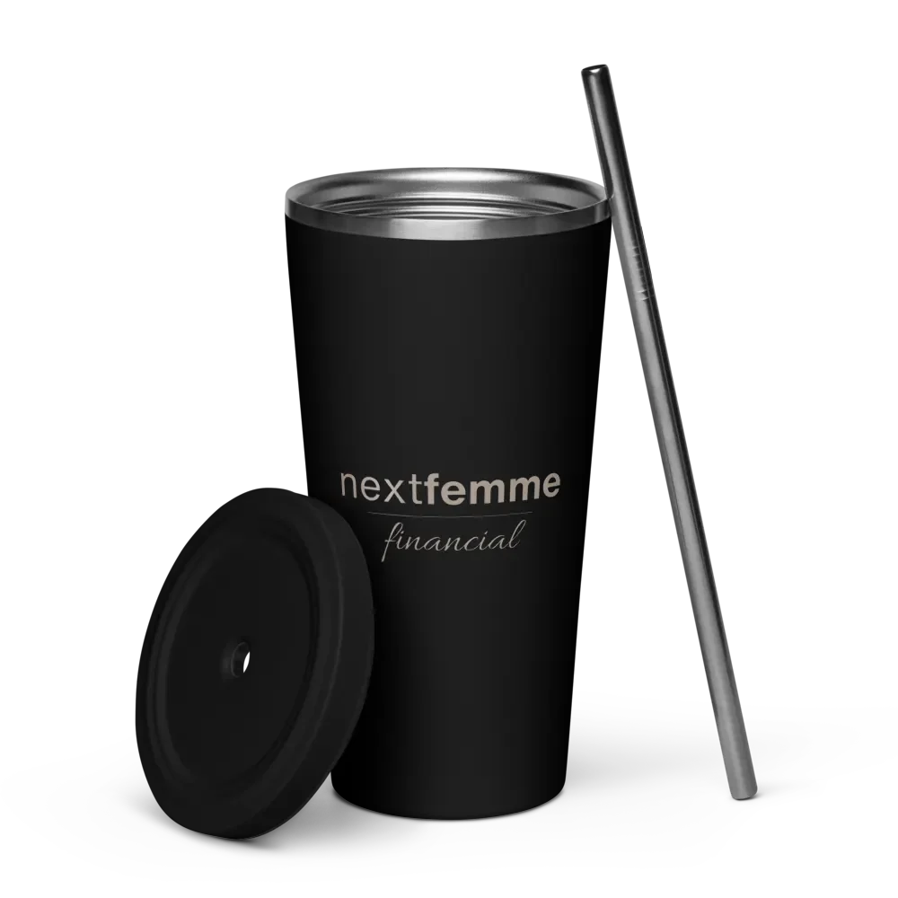 Insulated Tumbler Collection with Straw in Taupe Logotype product image (6)