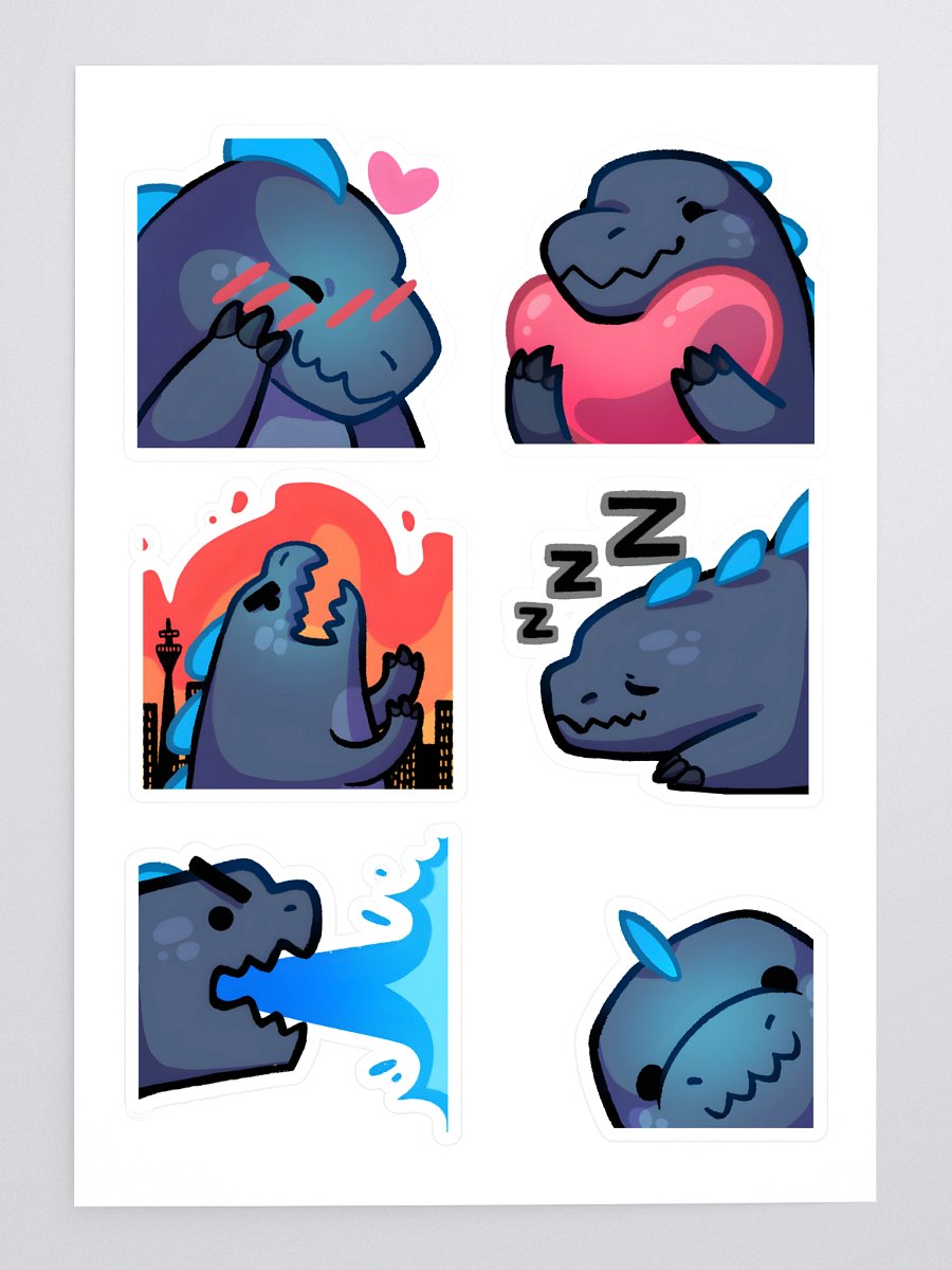 Godzilla Emote Sticker Pack product image (3)