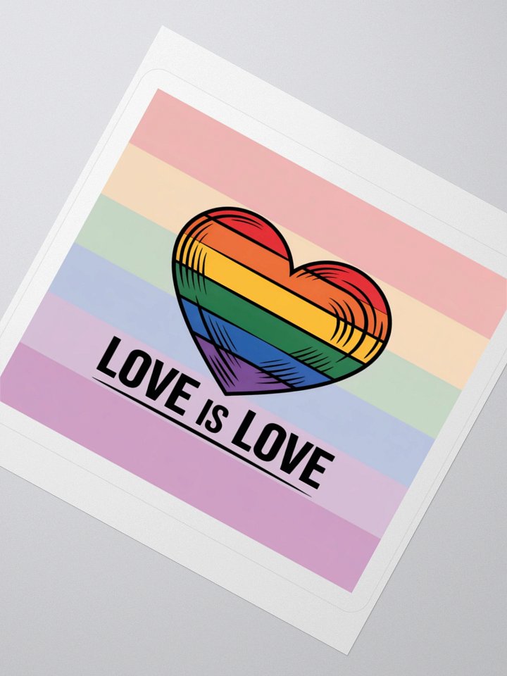 Exclusive "Love is Love" Rainbow Pride Sticker by TDS Music - Celebrate Inclusivity product image (4)
