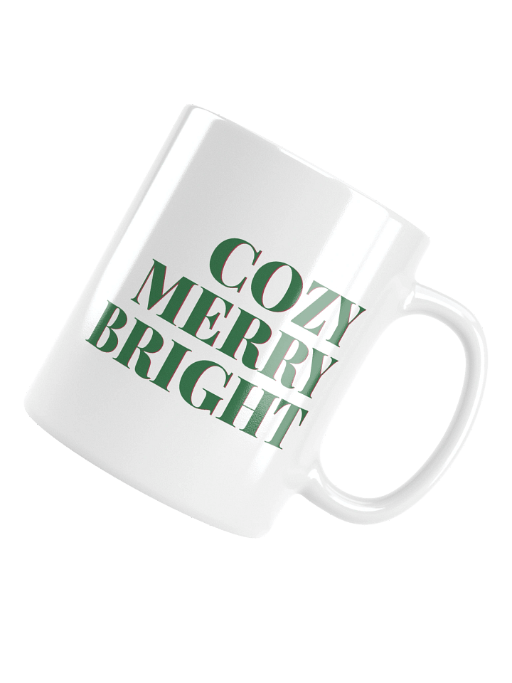 Cozy Merry Bright Christmas Typography Mug product image (1)