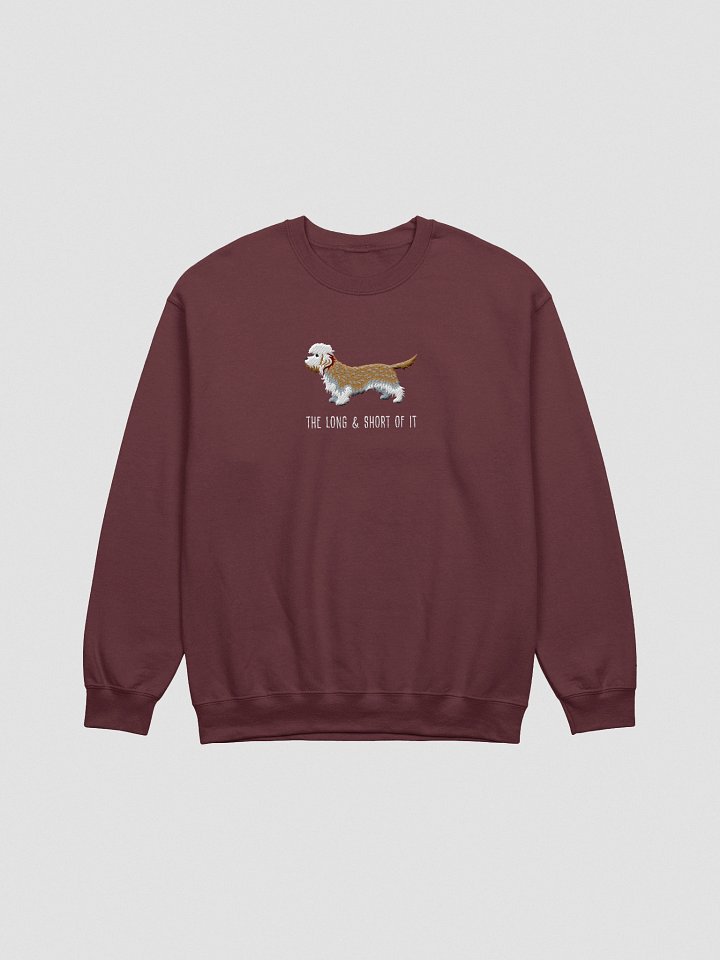 The Long & Short of It Sweatshirt (Embroidered) of a Dandie Dinmont Terrier(Mustard) product image (4)