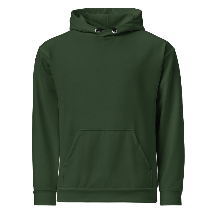 Colorado Pine Green Solid Color Eco Friendly Pullover Unisex Hoodie product image (1)