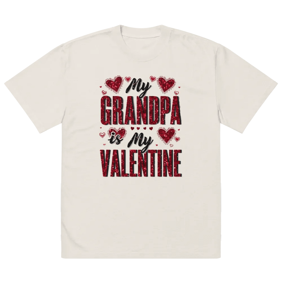 Glittery Grandpa Valentine Faded T-Shirt product image (2)