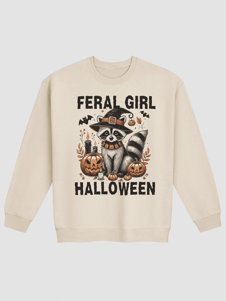 Feral girl halloween Crewneck product image (3)
