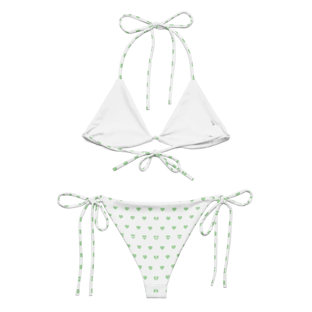 Pastel Heart Seamless Pattern String Bikini - v7 product image (5)