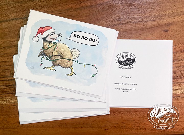 'Do Do Do' Holiday Dodo Bird - Set of 5 A2 Notecards with Envelopes product image (1)