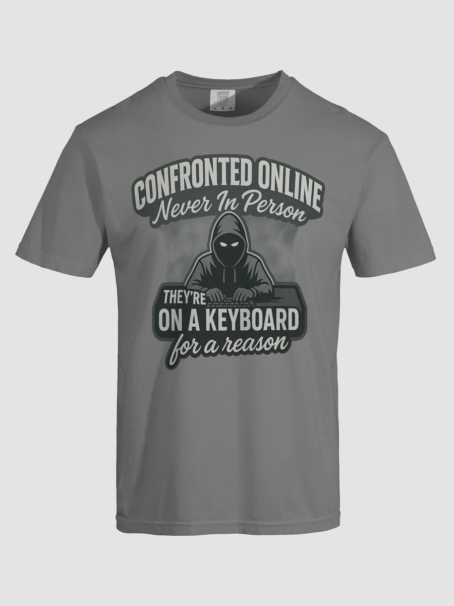Confronted Online NEVER InPerson Graphic Tee product image (20)