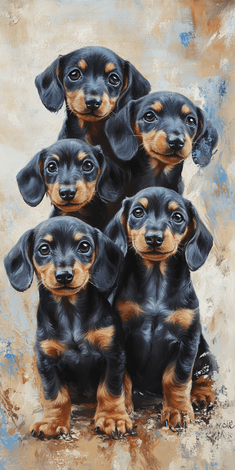 Phone Background Dachshund Puppies (Free) product image (3)