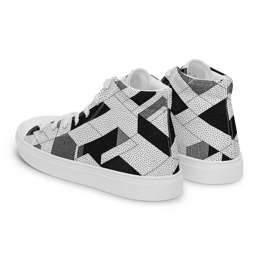 Escher Illusion Women's High Top Canvas Shoes product image (5)