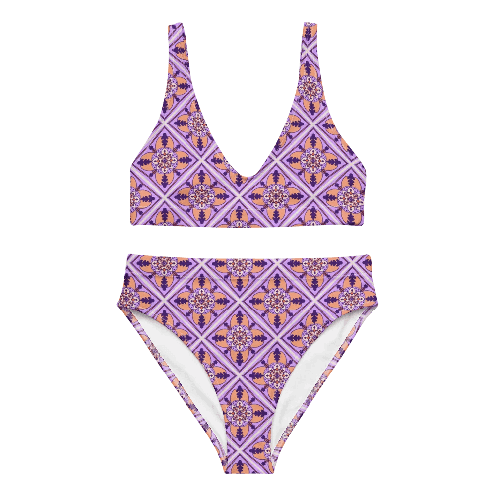 Detailed Symmetrical Pattern High Waisted Bikini product image (3)