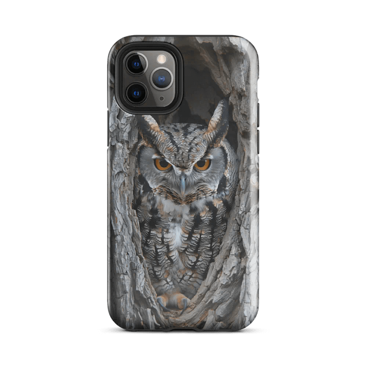 Camouflage Owl in Tree - Tough Phone Case product image (2)