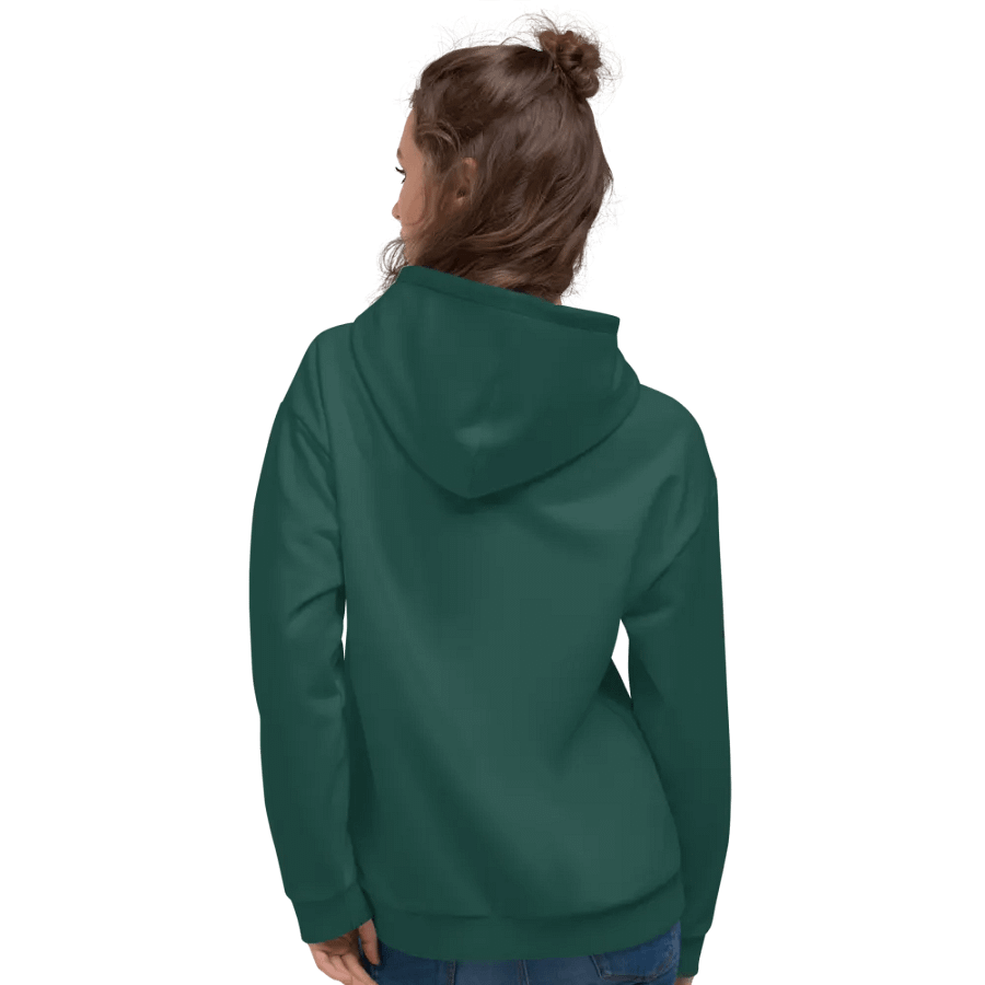 Plain Dark Green Soft Summer Unisex Recycled Polyester Heavyweight Premium Hoodie by Treasure Pie product image (10)