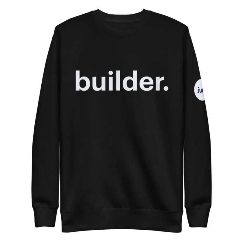 Builder Adult Crew Sweatshirt, Black product image (1)